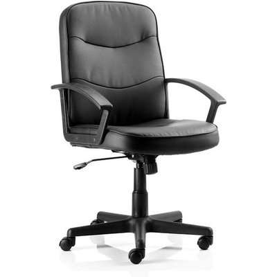 Janelle Bonded Leather Office Chair In Blue With Padded Seat