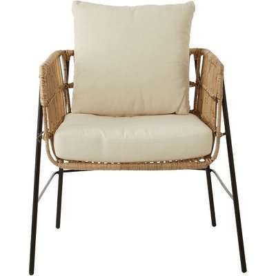Felixvarela Rattan Bedroom Chair With Metal Frame In Natural