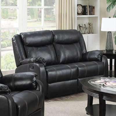 Leeds LeatherLux And PU Recliner 1 Seater Sofa In Espresso