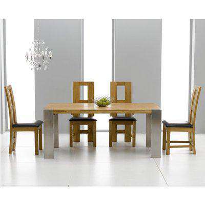 Louis Extending Solid Oak Dining Table And 8 Louis Chairs