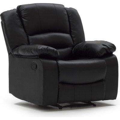 Malou Recliner Sofa Chair In Black Faux Leather