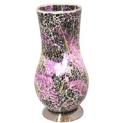 Mosaic Purple Vase Lamp