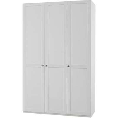 New Tork Wooden Wardrobe In White With 3 Doors