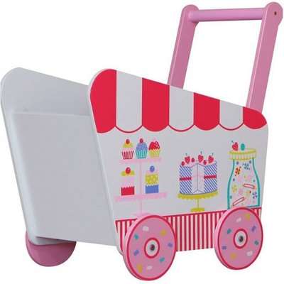 Patisserie Kids Push Along Toy Box In Pink