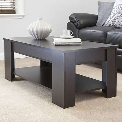 Liphook Coffee Table Rectangular In Espresso With Lift Up Top