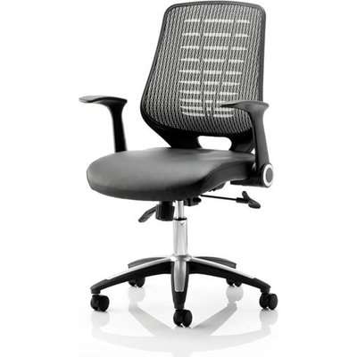 Relay Silver Leather Office Chair