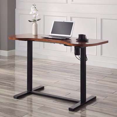 Siverek Height Adjustable Laptop Desk In Walnut And Black