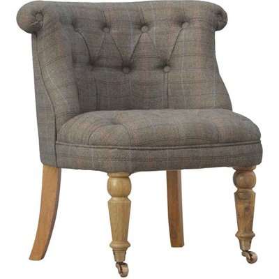 Trenton Fabric Upholstered Accent Chair In Petite Multi Tweed