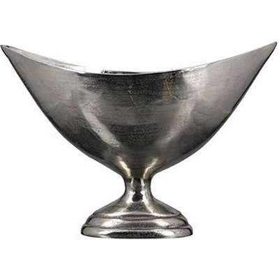 Trophy Aluminium Large Decorative Bowl In Antique Silver