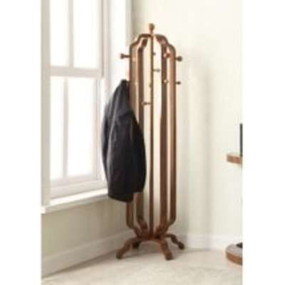 Westo Wooden Coat Stand In Walnut With 12 Hooks