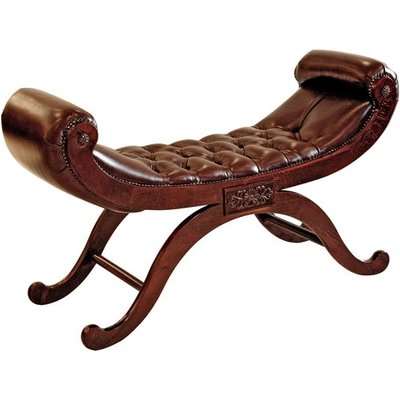 Winchester Mahogany Luxury Curved Lounge Chaise Chair