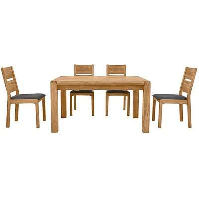 Bakerloo Small Extending Table and 4 Chairs Dining Set