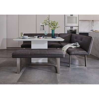 Central Park Dining Table, Right Hand Facing Corner Bench and Standard Bench Set Multi-saver Set - Grey