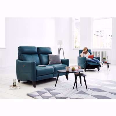 Compact Collection Petit Leather Battery Recliner Armchair- World of Leather