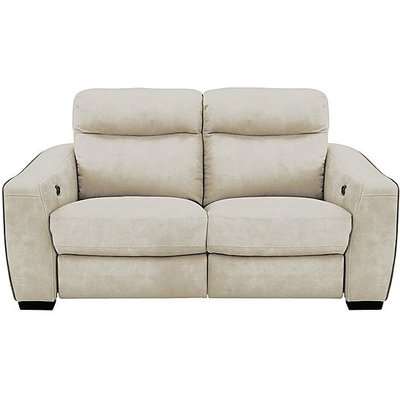 Cressida 2 Seater Fabric Recliner Sofa - Cream