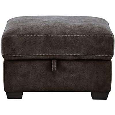 Cressida Fabric Storage Footstool - Brown