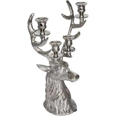 Culinary Concepts - Stag Head Four Candle Holder - Silver