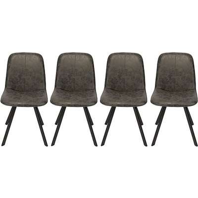 Diego Set of 4 Dining Chairs - Grey