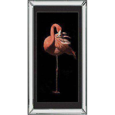 Freya Flamingo Mirrored Frame Wall Art