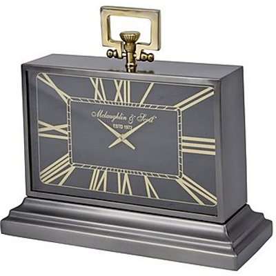 Latham Medium Black and Gold Mantel Clock