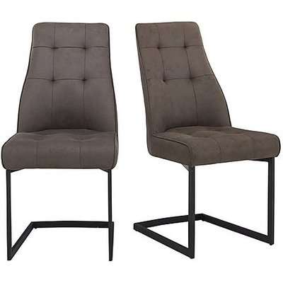 Merlin Pair of Dining Chairs - Grey
