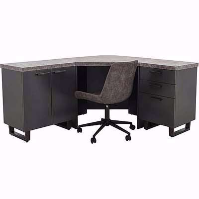 Moon Corner Desk, Filing Cabinet, 2 Door Storage Unit and Rocket Office Chair