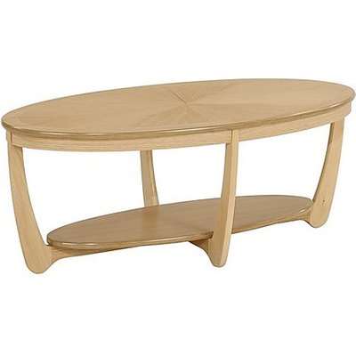 Nathan - Shades Sunburst Top Oval Coffee Table - Brown