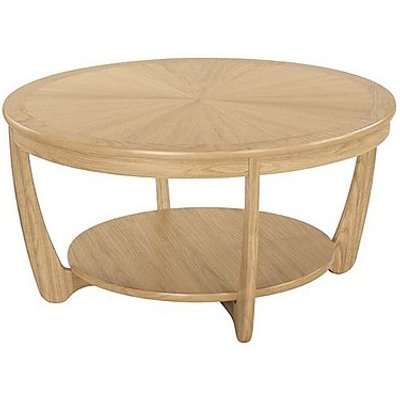 Nathan - Shades Sunburst Top Round Coffee Table - Brown