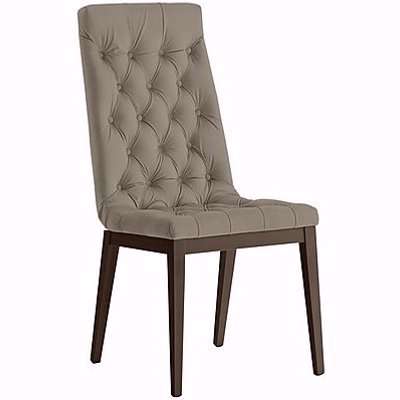 Palazzo Capitonne Buttoned Dining Chair in Dark Walnut