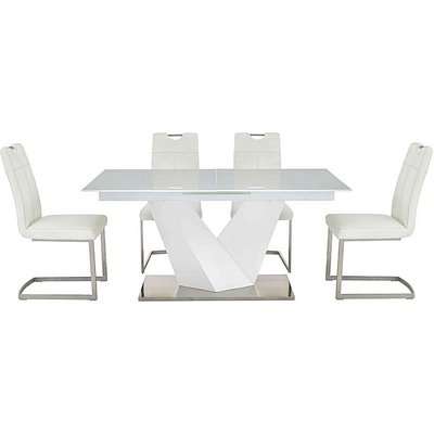 Panama Extending Table and 4 Dining Chairs
