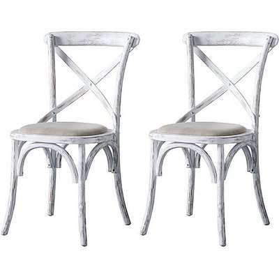 Riviera Pair of Cross Back Chairs