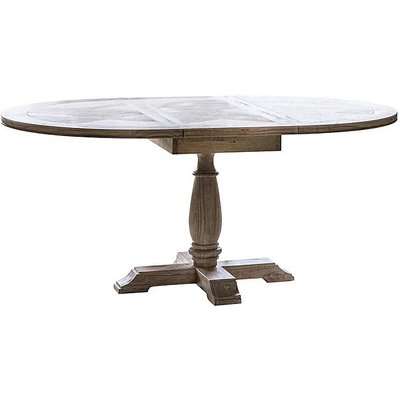 Riviera Round Extending Dining Table - Brown