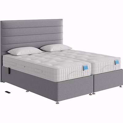 Sleep Story - Natural Comfort Adjustable Divan Bed - Small Double - Grey