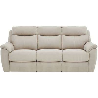 Snug 3 Seater Fabric Power Recliner Sofa - Cream