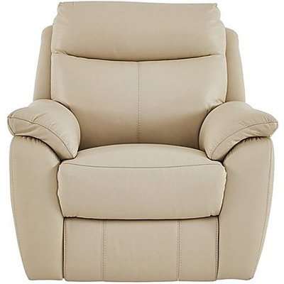 Snug Leather Power Recliner Armchair - Cream- World of Leather