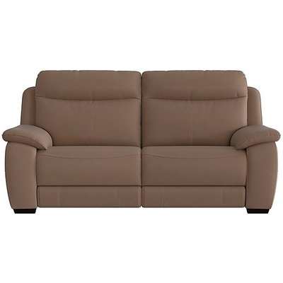 Starlight Express 3 Seater Fabric Recliner Sofa with Power Headrests - Brown