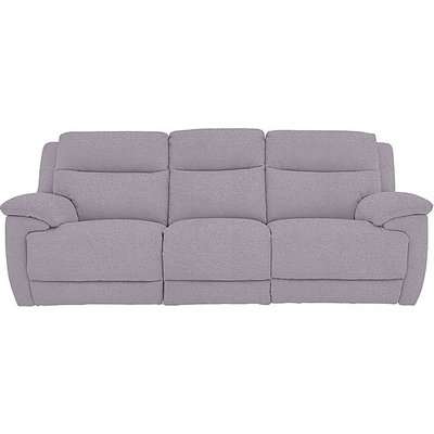Touch 3 Seater Heavy Duty Fabric Power Recliner Sofa with USB Ports - Grey