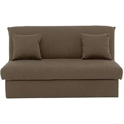 Versatile Small 2 Seater Fabric Sofa Bed No Arms - Mink