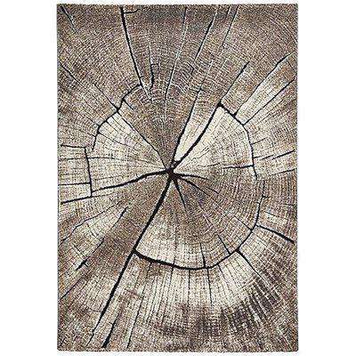 Woody Large Wood Pattern Rug - 120cm-x-170cm - Beige