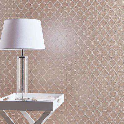 Graham & Brown Trelliage Bead Rose Gold Wallpaper | Rose Gold & Classical Wallpaper | We are carbon neutral