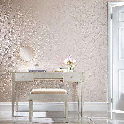 Graham & Brown Woodland Spring Wallpaper | Rose Gold & Trail Wallpaper | We are carbon neutral