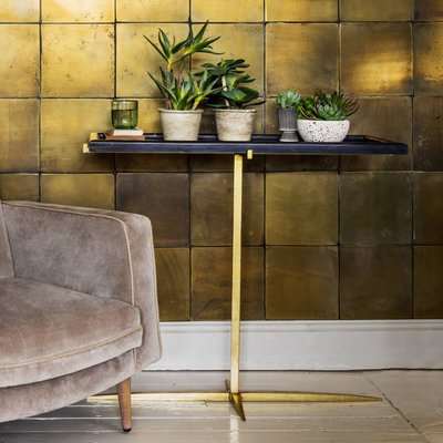 Donte Black Marble Console Table