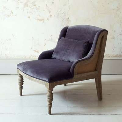 Duchess Grey Velvet Armchair