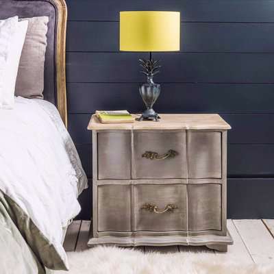 Florence Grey Wooden Bedside Table