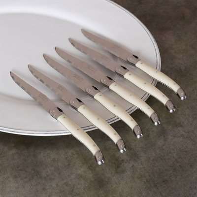 Graham and Green Laguiole Set of Six Ivory Steak Knives