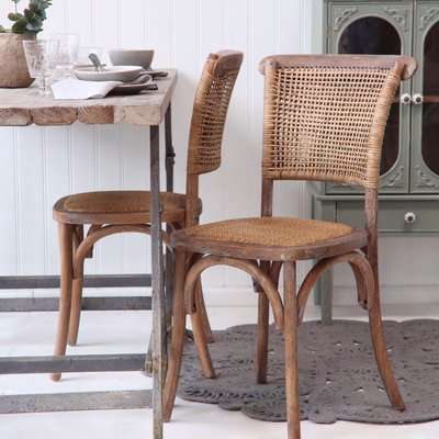 Graham and Green Lucien Wicker Dining Chair
