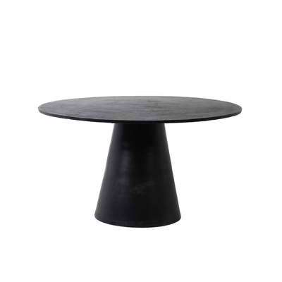 Graham and Green Milan Round Black Dining Table