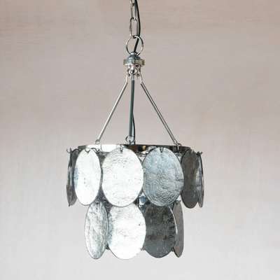 Small Silver Leaves Chandelier