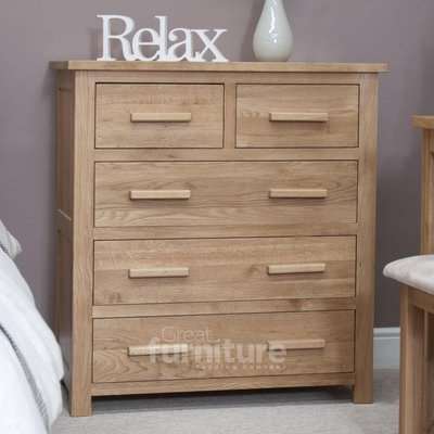 Opus Oak 2 over 3 Chest of Drawers