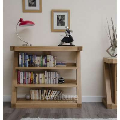 Z Solid Oak Designer Small Bookcases